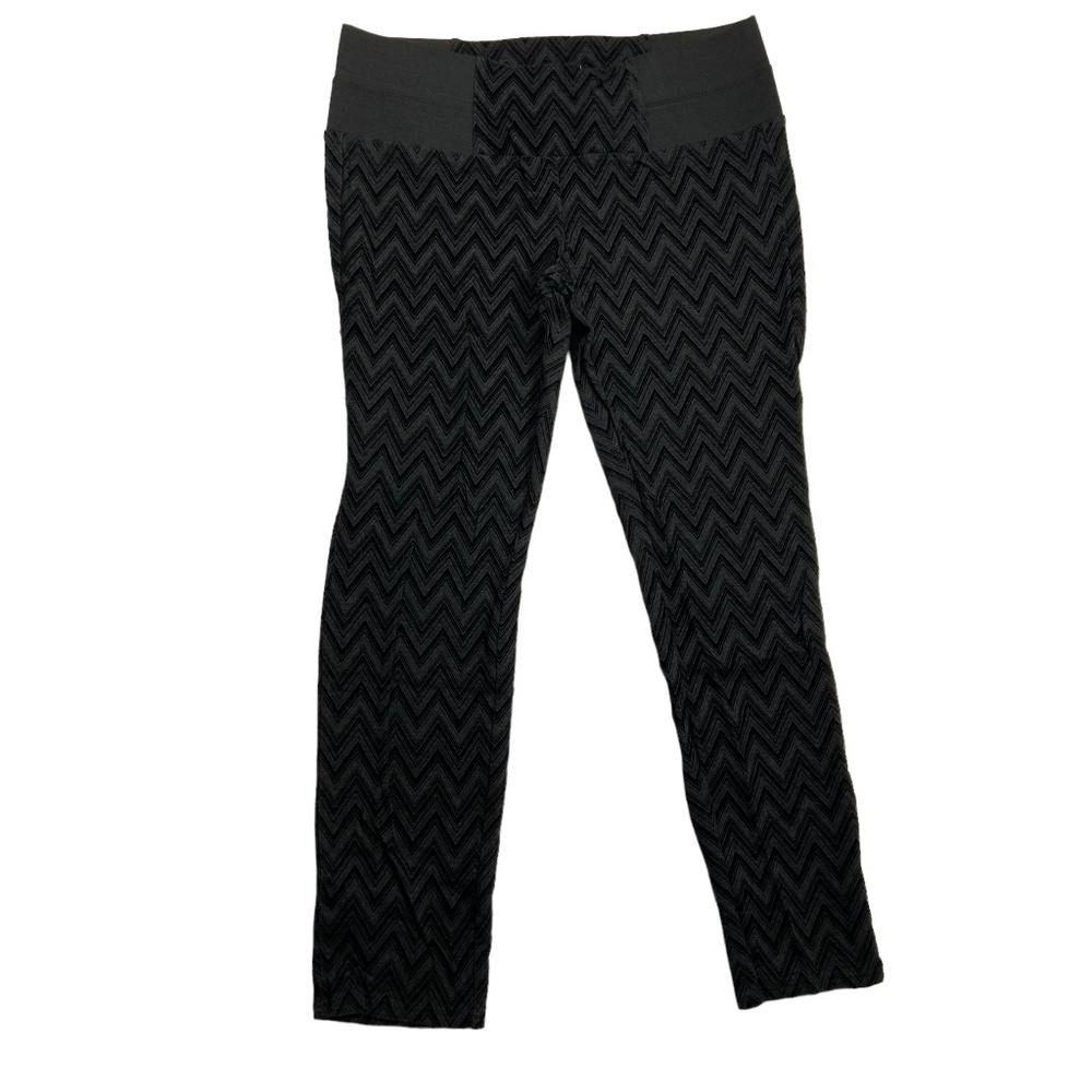 One 5 One Black Chevron Leggings Sz L